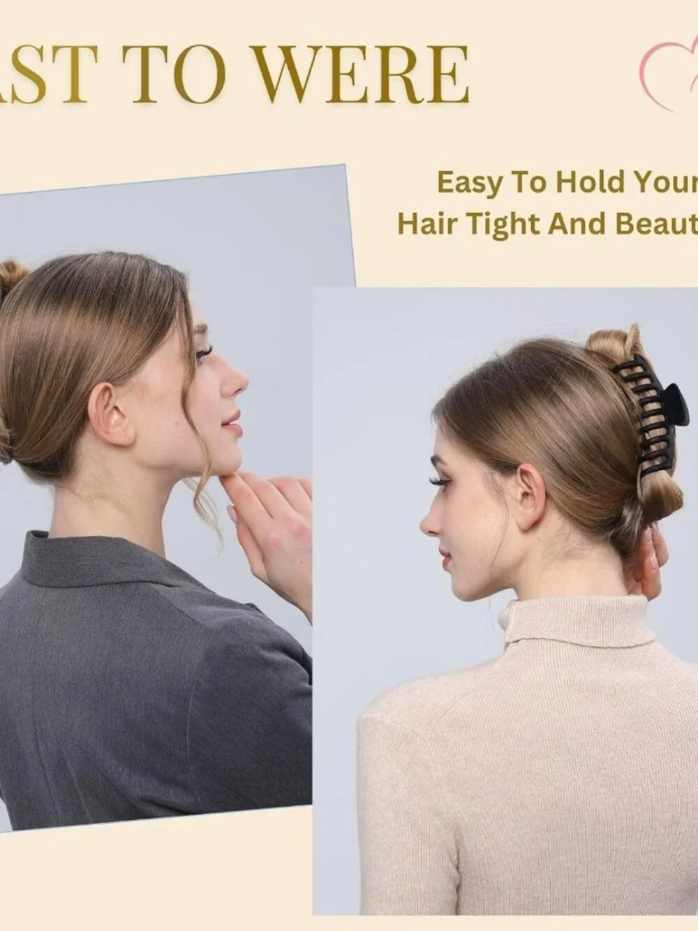 Hair Clips for Women 4.3 Inch Large Hair Claw Clips for Women Thin Thick Curly H